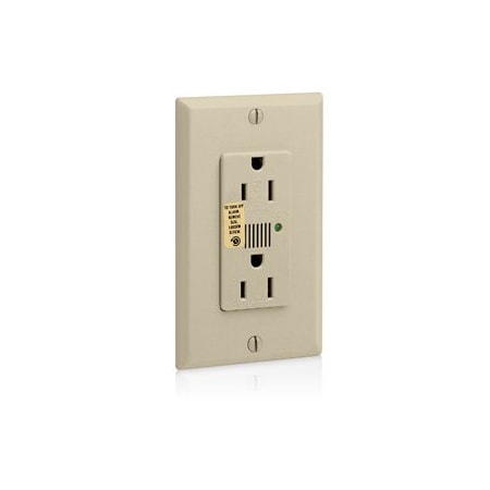 Leviton Surge Protector Receptacle, 15 Amp, 125 Volt, 5-15R NEMA, Ivory 7280-I