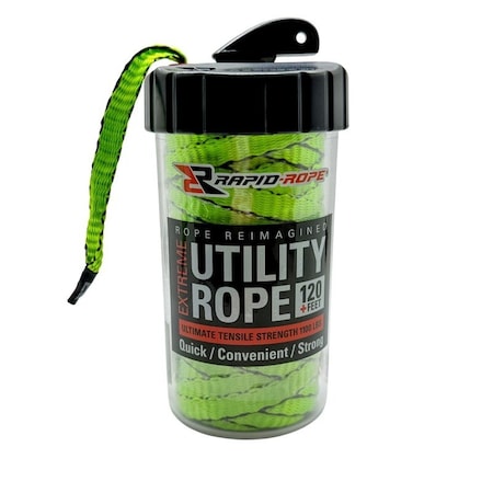 Rapid Rope Utility Rope, 120 ft L, Neon Green RRCG26089