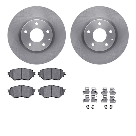 Dynamic Friction Co DFC Brake Rotor with 5000 Brake Pads and Hardware Kit 6512-80242