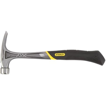 Stanley 16 oz. Antivibe Straight Claw Hammer, Smooth Face, 16 in L Steel Handle 51-163