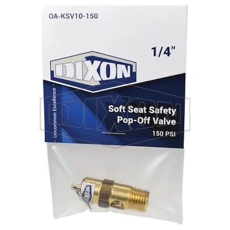 Dixon 1/4 in MNPT SAFETY POP-OFF VALVE BRASS,  OA-KSV10-150