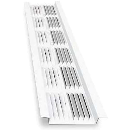 Amerimax Home Products Soffit Vent, 8 ft L, 2 in W, 61 sq-in Net Free Ventilating Area, Aluminum, White VENT8WH-U