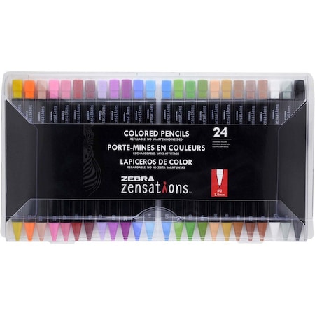 Zebra Pen Zensations Colored Pencil Assorted 24Pk 08124