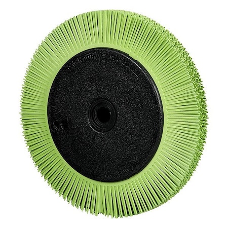 Scotch-Brite Radial Bristle Brush, SS, Green, 8 in dia. 7100374712