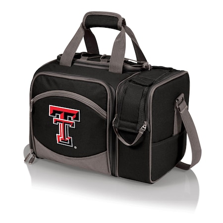 Picnic Time Family Of Brands NCAA Texas Tech Red Raiders Malibu Cooler Picnic BasketBlack with Gray Accents 508-23-175-574-0