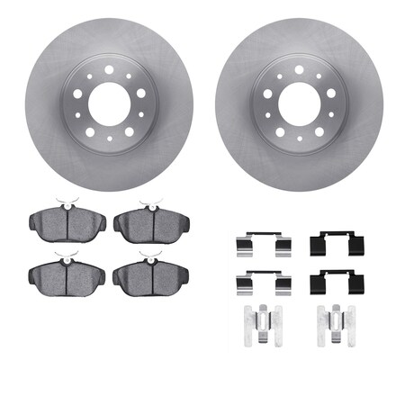 Dynamic Friction Co DFC Brake Rotor with 5000 Brake Pads and Hardware Kit 6512-27157