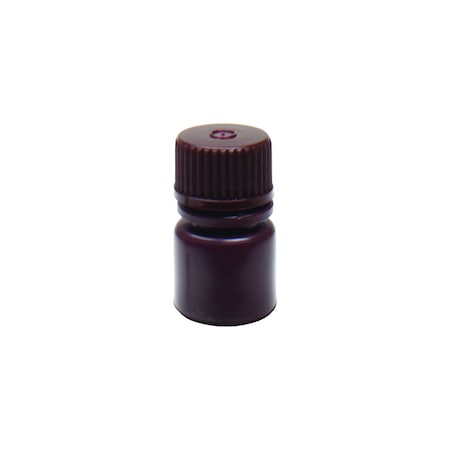 United Scientific Reagent Bottle - Narrow Mouth - 8 ml, Amber, HDPE, 72PK 33422