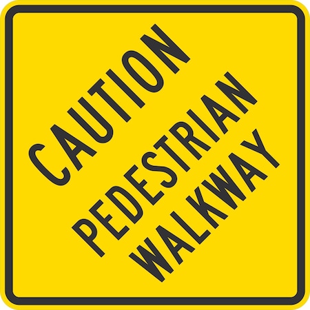Lyle Pedestrian Walkway, 24x24, Diamond Grade, Yellow G-12414-DG_24x24