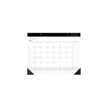 At-A-Glance Contemporary Monthly Desk Pad, 22x17, White Sheets, Black Binding/Corners, 12-Month (Jan-Dec): 2022 SK24X00