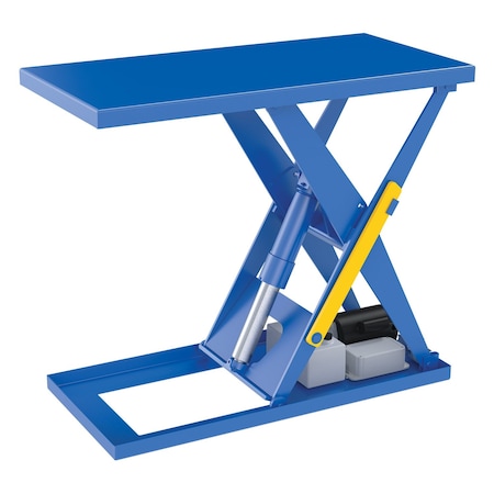 Vestil Steel Economical Electric Hydraulic Lift Table 24 In. x 48 In. 2000 Lb. Capacity Blue EHLT-E-2448-2-41