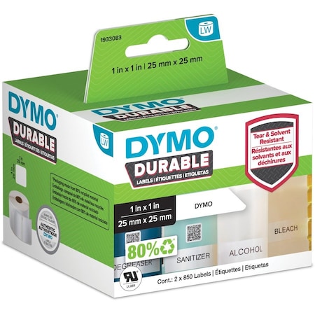 Dymo Label Tape, Black/White, Labels/Roll: 1700 1933083