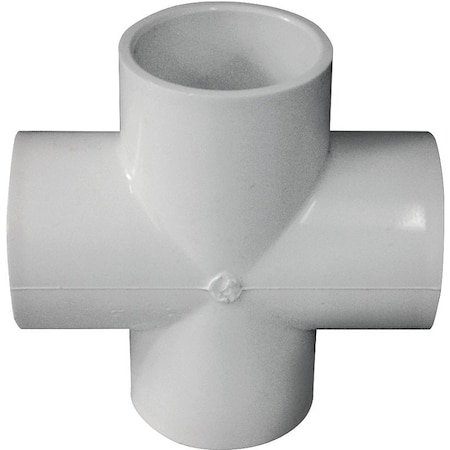Genova LASCO 420015BC Pipe Cross, 112 in, Slip, PVC, White, SCH 40 Schedule 420015-BC