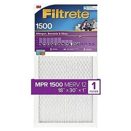 Filtrete Pleated Air Filter 1500MPR 18x30x1 2028DC-4