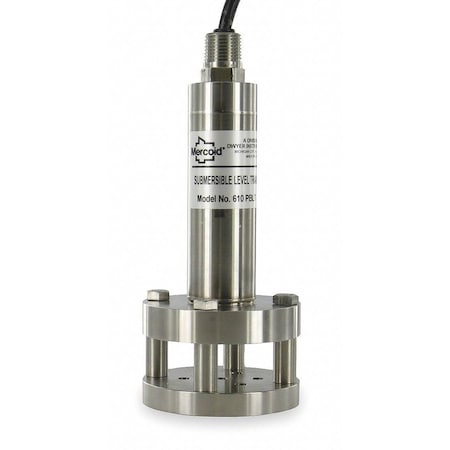Dwyer Instruments Submersible level transmitter, range 10 psi (23.09 ft wc) (7.04 m wc), 40 ft (12.2 m) polyurethane PBLT2-10-40-PU