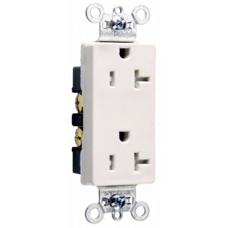 Legrand Duplex Straight Blade Receptacle, 5-20R, 20 A, 125V AC, 2 Pole, 3 Wire TR26352LACC8