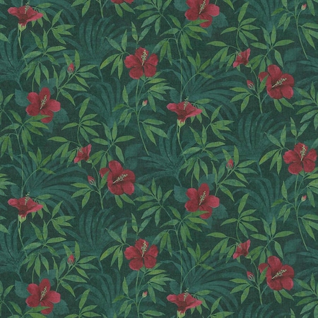 Advantage Malecon Green Floral Wallpaper 4044-38028-1