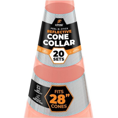 Xpose Safety Traffic Safety Cone, PVC, 28 in Height, 14 in Length, Orange 20 PK RC28-64-20-X-S