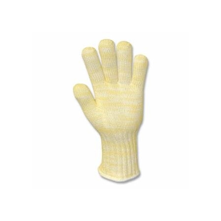 Wells Lamont 2610 Kevlar/Nomex Seamless Gloves, Cotton, Yellow/White, Medium, 12PK 815-2610M