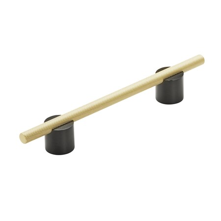 Amerock Transcendent 5-1/16 in 128 mm Center-to-Center Matte Black/Matte Gold Cabinet Pull BP7414128MBMG