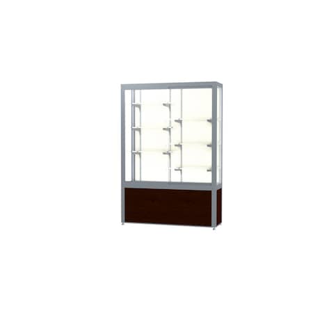 Ghent Display Case 48x66x16, Plaque, Satin 10404PB-SN-W