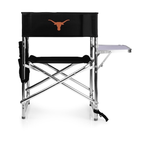 Picnic Time Family Of Brands NCAA Texas Longhorns Sports Chair with Side Table - Beach Chair 809-00-179-194-1
