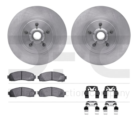 Dynamic Friction Co DFC Brake Rotor- Heavy Duty Brake Pad includes Hardware 6412-54176