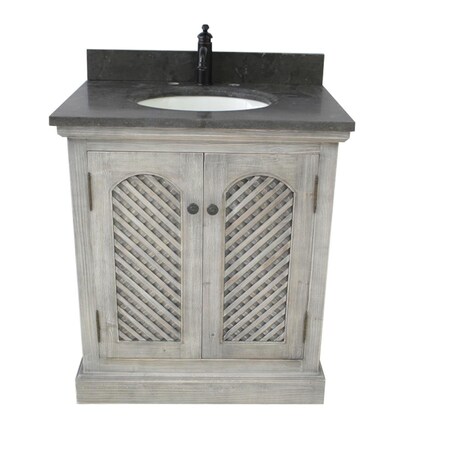 Infurniture WK8131-G plus WK top 31 in. Rustic Solid Fir Sink Vanity In Grey-No Faucet WK8131-G +WK top