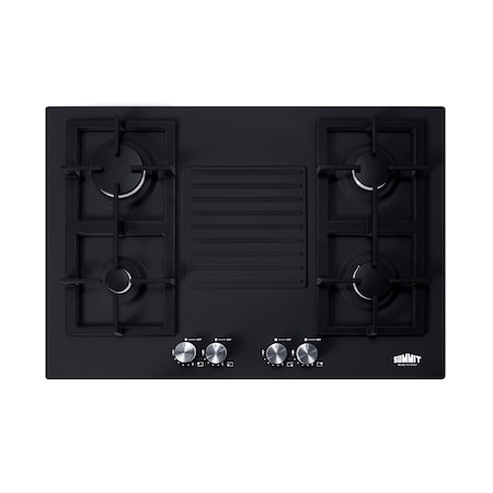 Summit 30in Wide 4-Burner Gas Cooktop GC432B