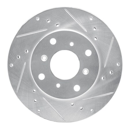 Dynamic Friction Co DFC Brake Rotor - Drilled and Slotted - Silver 631-59021R