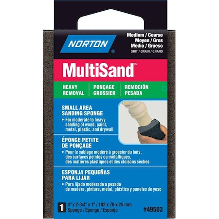 Tool Time 49503 Multisand Flexible Sanding Sponge Coarse Grit - Medium TO3562287