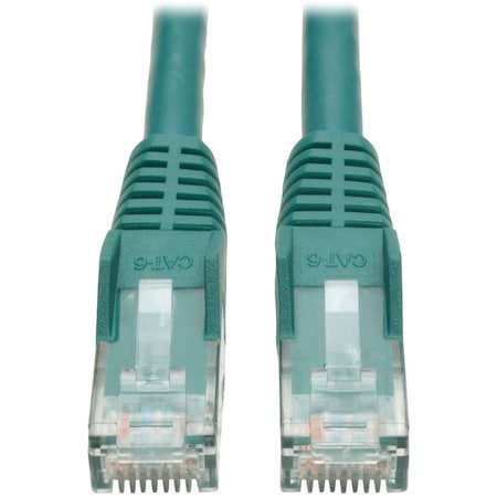Eaton Tripp Lite Series Cat6 Gigabit Snagless Molded UTP Ethernet Cable RJ45 M/M, PoE, Green, 3 ft. N201-003-GN