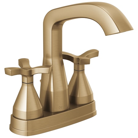 Delta Stryke Two-Handle Centerset Bathroom Faucet, 5.94 in, Lumicoat Champagne Bronze 257766-CZ-PR-MPU-DST