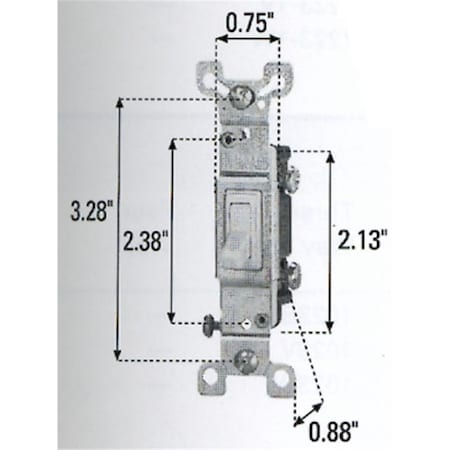 Eaton Wiring Devices 13017V 15A 120V Single Pole Switch, Ivory 393713102