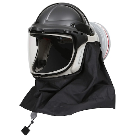 Pureflo PureFlo ESM+ PF60 PAPR, Black Hard Hat, INT Switch, HE/HF/HC Filter, Black Stedprene Neck Cape PR05801-B-0C1