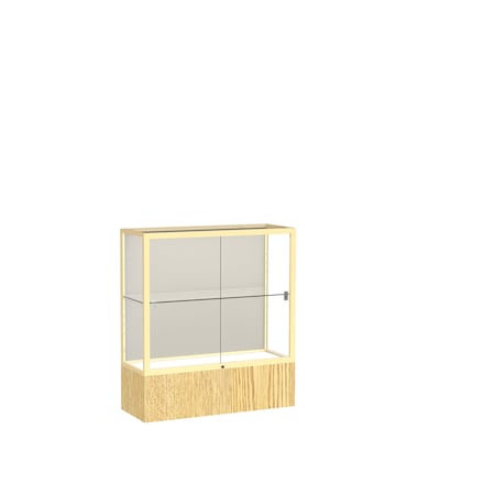 Ghent Counter Display Case 36x40x14, Plaque, Champange 2281PB-GD-LV
