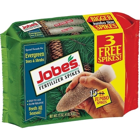 Jobes Dry Fertilizer Spike Pack, Spike, Gray/Light Brown, Slight Ammonia Pack 01611