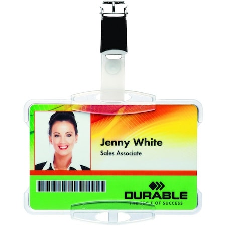 Durable Office Products ID Badge Holder, 2-3/4" L, Open Style, PK25 811819