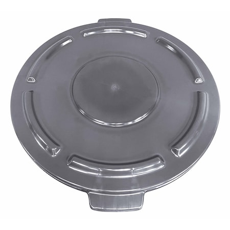 Crusader CTC Round Heavy-duty Utility Container Lid, Gray, Polyethylene, 15-3/5" W/Dia CTC-L10GY