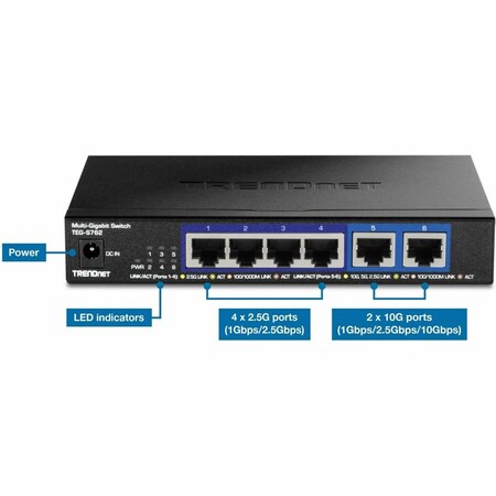 Trendnet 6 Port 10G Switch TEGS762