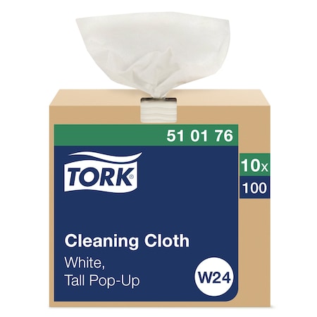 Tork Dry Wipe, Moderate, White, PK10 510176