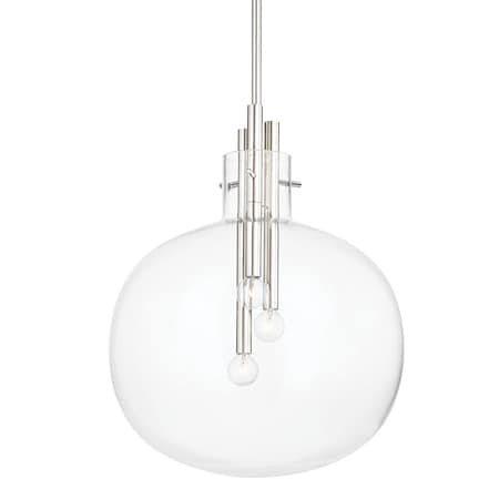 Hudson Valley Lighting Hempstead 3 Light Pendant 18.25 In. Polished Nickel 3918-PN