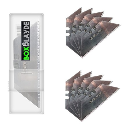 Boxblayde Blade, Steel, Serrated, 2 7/16 in L, PK10 BBSER10PK