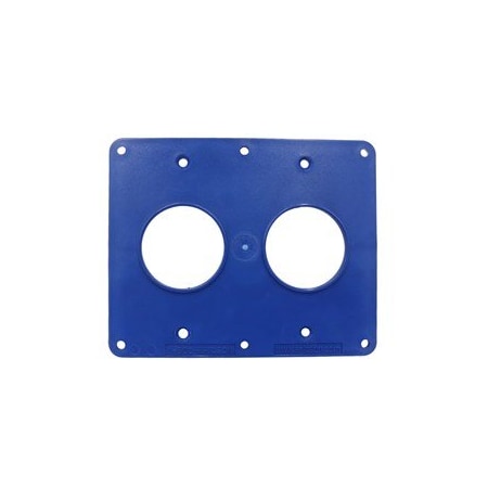 Ericson Coverplate 2-Gang, Blue (2) Single 1.572 8206