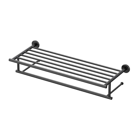 Gatco Latitude II 24" Minimalist Towel Rack, Matte Black 4247MX