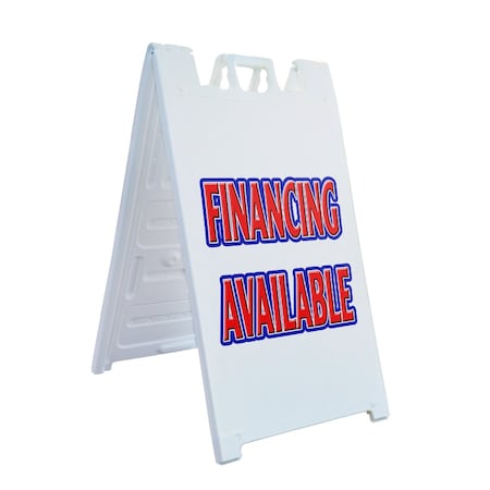 Signmission Financing Available, A-Frame & 2 Decals Installed, Heavy-Duty Plastic Frame SBHD-D-2436-Financing Available