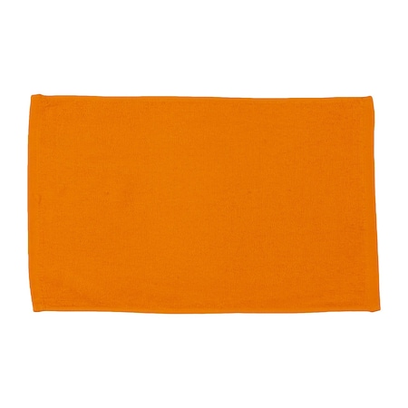 Towelsoft Light Weight Terry 100% cotton Sports Face Towel 11 inch x 18 inch Orange Face-EL1410-ORG