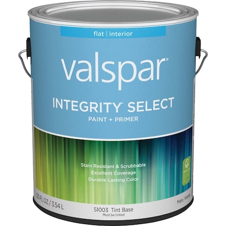 Valspar Integrity Select Paint & Primer Flat Interior Paint Tint Base 1 Gal. 028.0051003.007