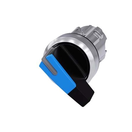 Siemens Selector switch, illuminable, 22 mm, round, metal, shiny, blue 3SU1052-2CC50-0AA0