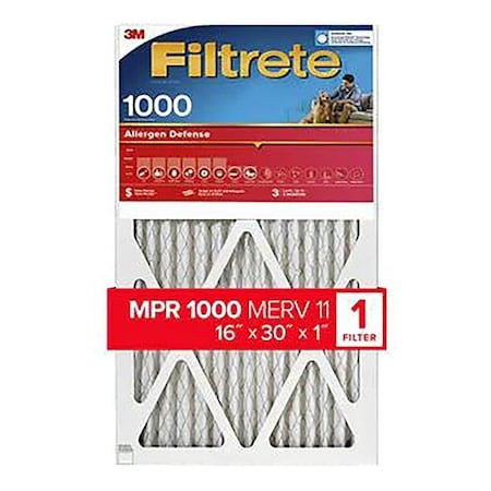 Filtrete 16x30x1 Pleated Air Filter, Polypropylene, MERV 11 AL27-4