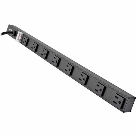 Eaton Tripp Lite Series 8-Outlet Vertical Power Strip, 120V, 15A, NEMA 5-15P, 15 ft. 4.57 m Cord, 24 PS2408B